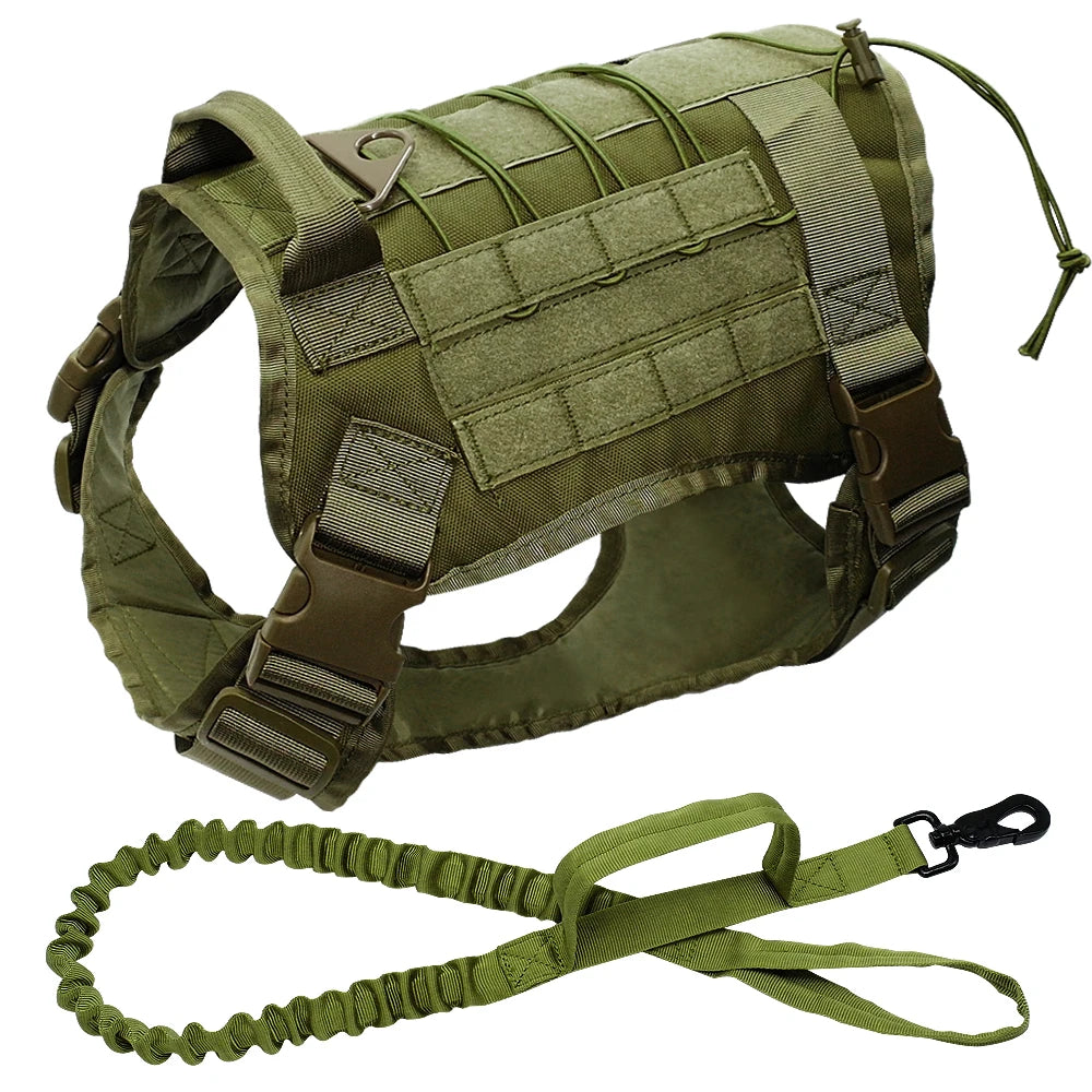 Military Tactical Nylon Bungee Leash Harness