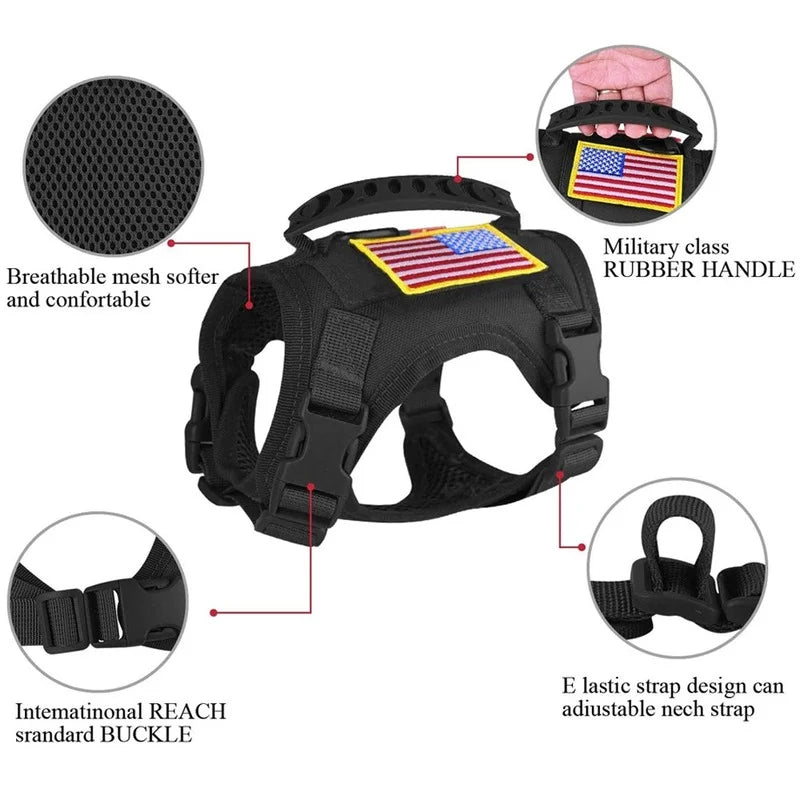 Military Hunting Shooting Tactical Vest Pet Harness
