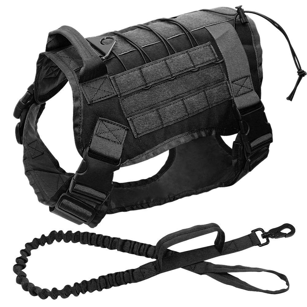 Military Tactical Nylon Bungee Leash Harness