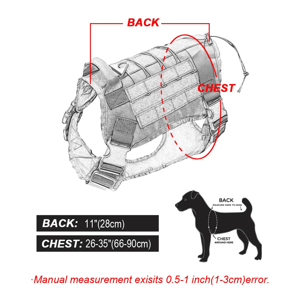 Military Tactical Nylon Bungee Leash Harness