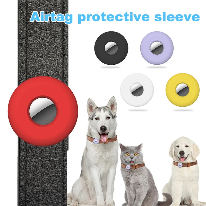 Silicone Apple Air Tag Protective Cover Pet Collar Holder