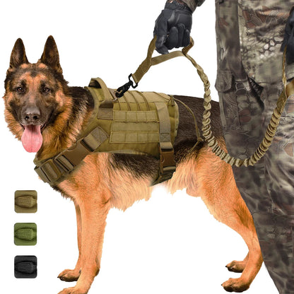 Military Tactical Nylon Bungee Leash Harness